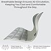 MayaFit Ergonomic Lumbar Support Cushion, Silver, 460mm x 440mm x 340mm, Large, for Office Chairs & Car Seats, Posture Correction, Pregnancy Comfort,110-300 lbs Capacity
