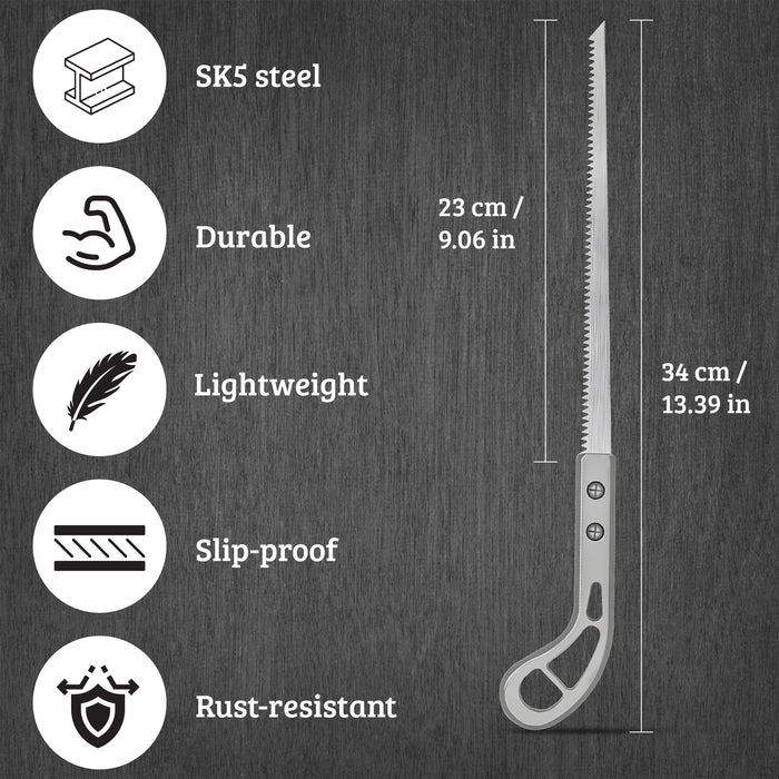 Hand Saw for Trees & Cutting Branches - Pruning Saws with SK5 Steel Blade for Smooth & Precise Cuts - Handsaws for Camping, Gardening, Wood, Hiking, Landscaping & Carpentry - Portable Saw